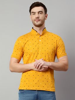 Cantabil - Men Cotton Mustard T-Shirt