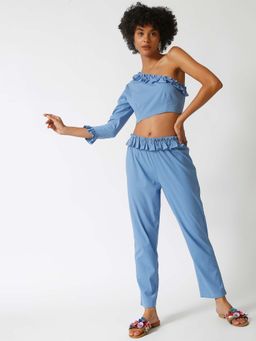 PINACOLADA - Women Blue Stylish Casual Co-Ord (Set of 2)