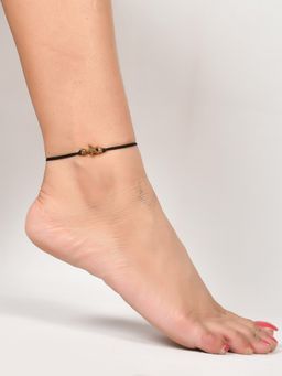 Silvermerc Designs - Oxidised Gold Star Fish Charm Bead Anklet