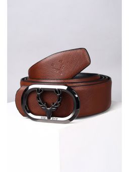 Allen Solly - Men Brown Textured Formal Belt