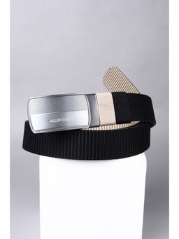 Allen Solly - Men Black Textured Casual Belt