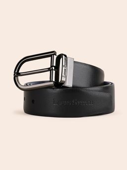 Louis Stitch - Men's Spanish Leather Formal Reversible Gunmetal Buckle Belt