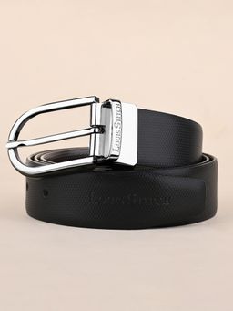Louis Stitch - Men's Spanish Leather Formal Reversible Chrome Buckle Belt