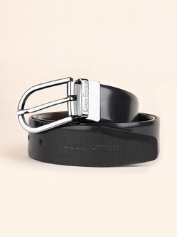 Louis Stitch - Men's Spanish Leather Formal Reversible Chrome Buckle Belt