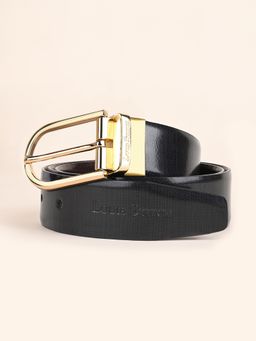 Louis Stitch - Men's Spanish Leather Formal Reversible Golden Buckle Belt