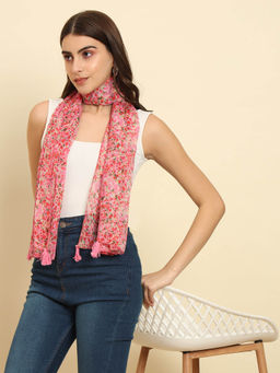 Trend Arrest - Pink Printed Scarf
