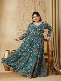Miss Chase - A+ Curve Plus Size Women Chiffon Dress
