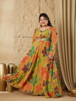 Miss Chase - A+ Curve Plus Size Women Chiffon Dress