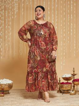 Miss Chase - A+ Curve Plus Size Women Relaxed Fit Maxi Dress