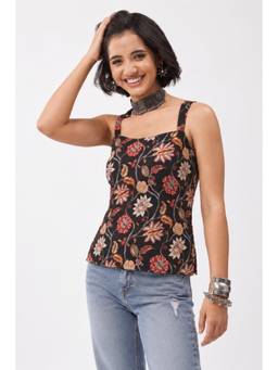 Biba - Nxt Women Black Cotton Straight Top