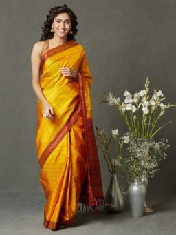 Fabindia - Silk Kanjeevaram Checks Sari