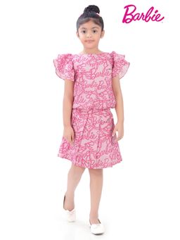 TINY GIRL - Barbie Flutter Sleeve Top and Skirt