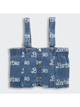 TINY GIRL - Barbie Printed Denim Crop Top