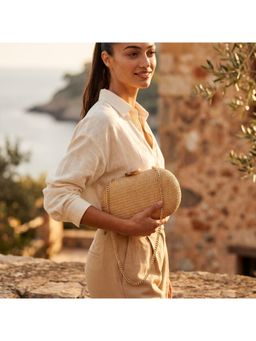 CARPISA ITALIA - CARPISA Tangerine Women Clutch With Detachable Strap - Beige (S)