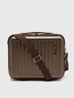 CARPISA ITALIA - CARPISA Tinny Go Unisex Hard Shell Beauty Vanity Bag With Detachable Strap - Bronze (L)