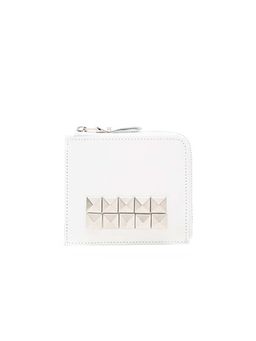 COMME des GARCONS - White Studded Leather Zip Wallet
