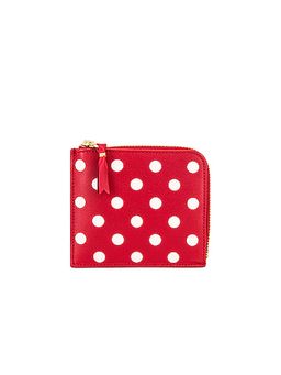 COMME des GARCONS - Red Dots Printed Leather Zip Wallet