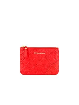 COMME des GARCONS - Orange Embossed Leather Zip Wallet