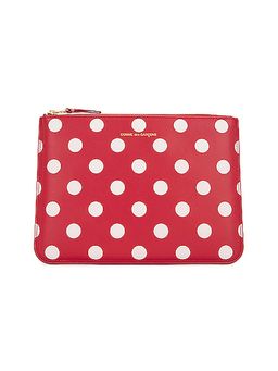 COMME des GARCONS - Red Dots Printed Leather Pouch
