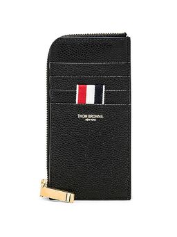 Thom Browne - Black Pebble Grain Half-Zip Wallet