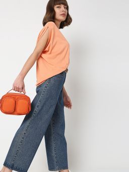 VERO MODA - Women Solid Peach Top