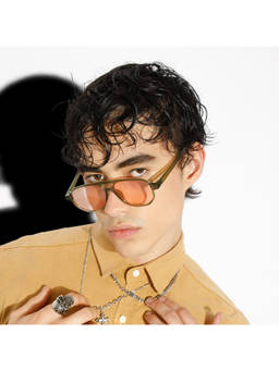 Salty Alpha - Orange Matcha Blush Sunglasses for Men - SG0006-GR-PK-ALPHA
