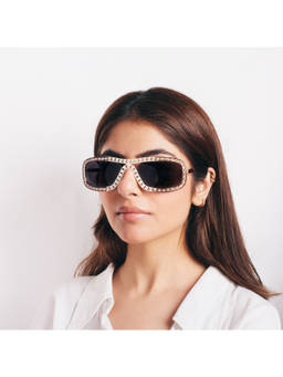 Salty - Black Astro Glam Bling Party Shades - SG0021-G-BK
