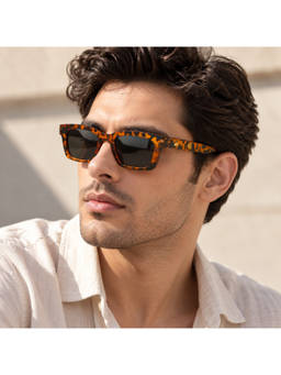 Salty Alpha - Black Statement Rectangular UV Protection Sunglasses - SG0036-DM-BK-ALPHA