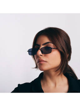 Salty - Black Virat Timeless Black Rectangular Sunglasses - SG0046-BK-BK