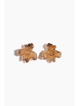 H&M - Women Gold Flower-Shaped Earrings