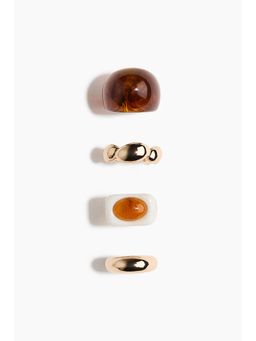 H&M - Women Brown 4-Pack Rings