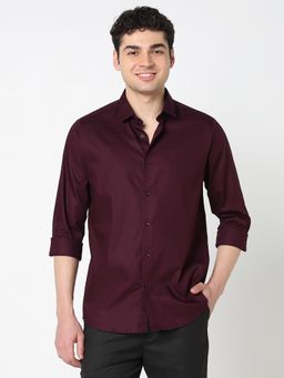 R&B - Purple Solid Regular Shirt