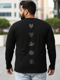 Bewakoof - Jet Black Valhalla Graphic Printed T-Shirt