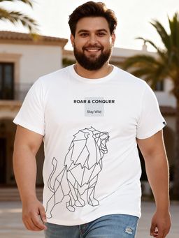 Bewakoof - White Stay Wild Graphic Printed T-Shirt