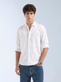 Flying Machine - White Printed Original Shirt