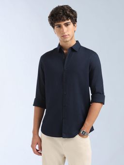 Flying Machine - Navy Blue Slim Fit Original Shirt