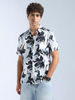 Flying Machine - Blue Floral Printed Originals Shirt