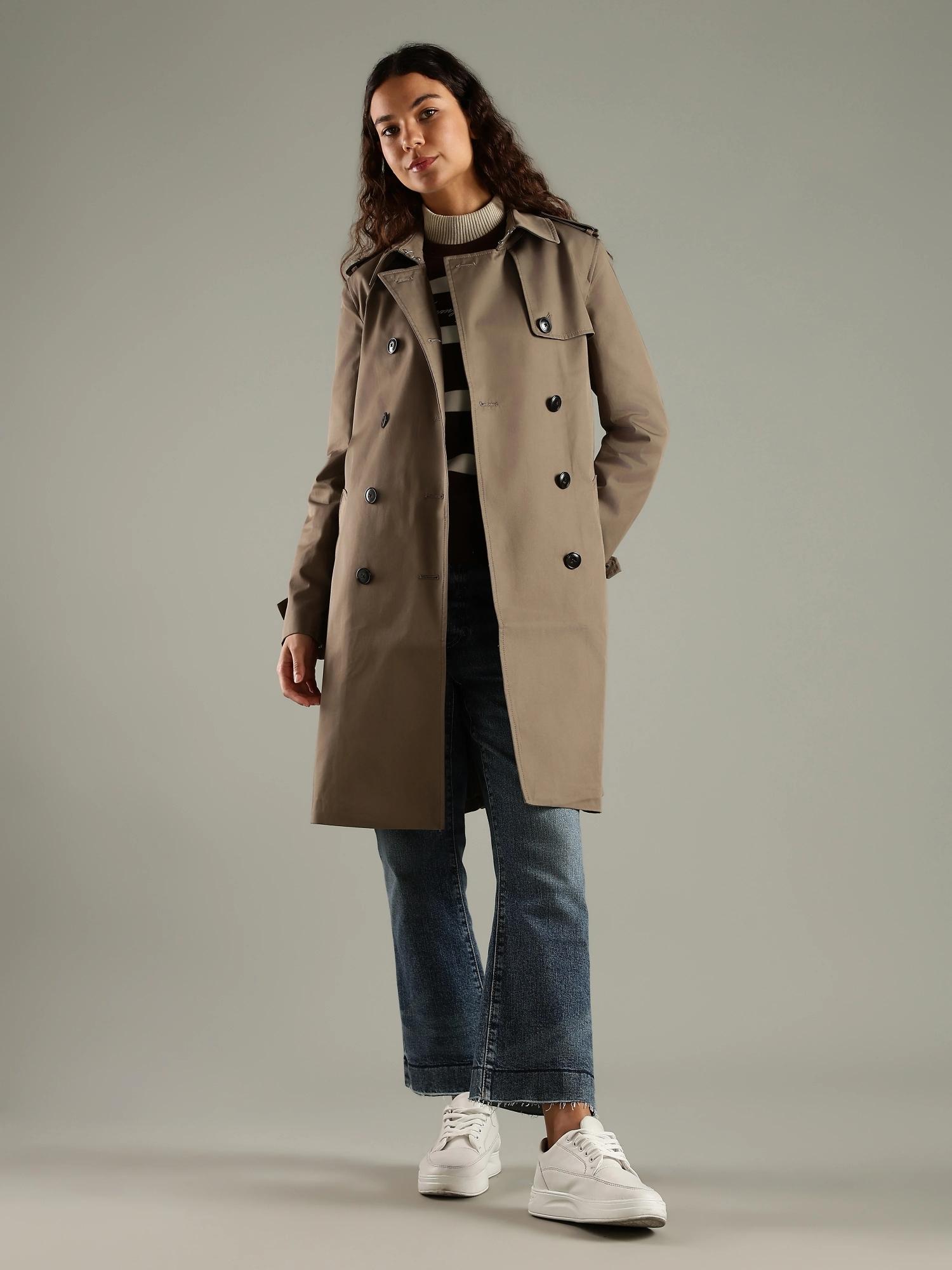 tommy hilfiger Slim Fit Cotton Classic Collar Trench Coat with Belt-picture-19