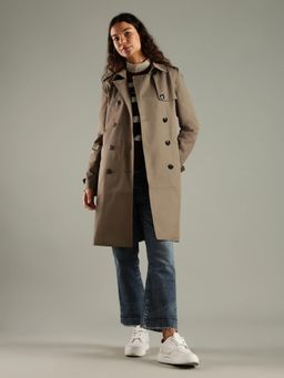 Tommy Hilfiger - Slim Fit Cotton Classic Collar Trench Coat with Belt