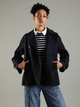 Tommy Hilfiger - Regular Fit Cotton Spread Collar Pea Jacket