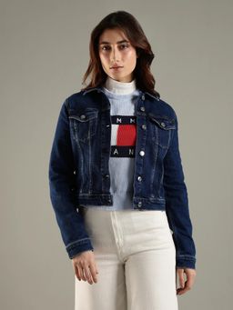 Tommy Hilfiger - Slim Fit Cotton Spread Collar Denim Jacket