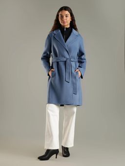 Tommy Hilfiger - Regular Fit Wool Notch Collar Trench Coat with Belt