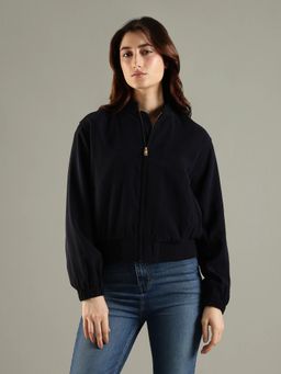 Tommy Hilfiger - Regular Fit Viscose Mock Collar Bomber Jacket