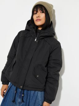 max - URB_N Women Solid Hooded Jacket
