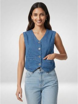Spykar - Women Blue Denim Regular Fit Jacket