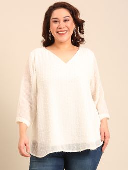 THE PINK MOON - White Embroidered Top