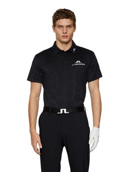 J.Lindeberg - KV Tour Mesh Causeway Black Golf Polo