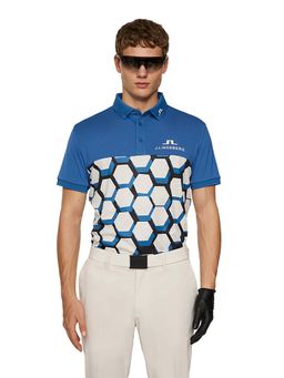 J.Lindeberg - Jeffrey Tour Causeway Moonbeam Black Golf Polo