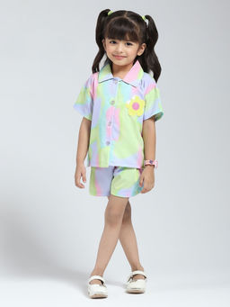 Monte Carlo - Lavender Girls Shirt with Shorts (Set of 2)
