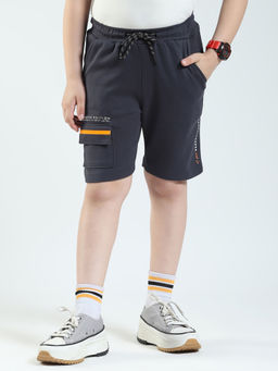 Monte Carlo - Grey Boys Printed Regular Fit Shorts